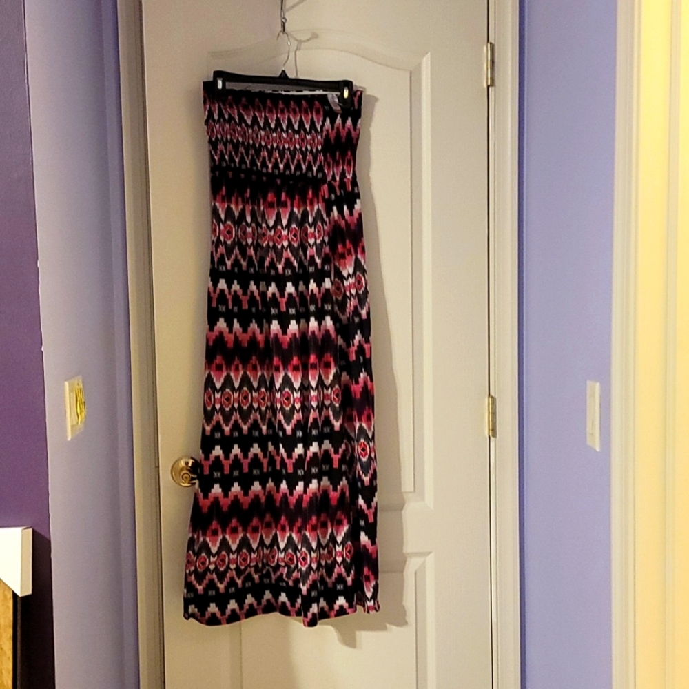 Strapless maxi dress